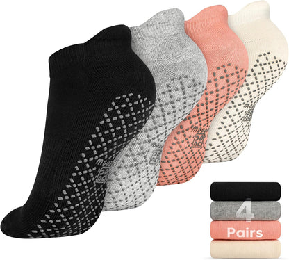 Unisex Non Slip Grip Socks with Cushion for Yoga Pilates Barre Home & Hospital