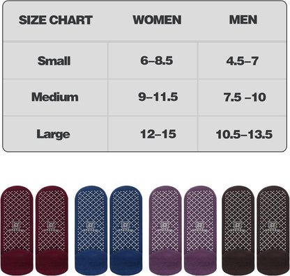 Unisex Non Slip Grip Socks with Cushion for Yoga Pilates Barre Home & Hospital