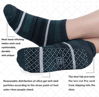 Unisex Non Slip Grip Socks with Cushion for Yoga Pilates Barre Home & Hospital