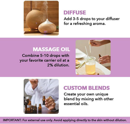 Majestic Pure Lavender Essential Oil for Diffuser - 4 Fl Oz