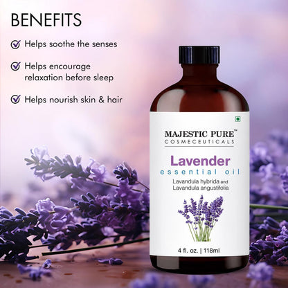 Majestic Pure Lavender Essential Oil for Diffuser - 4 Fl Oz