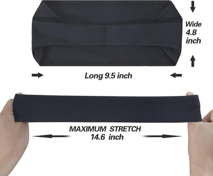 Mens Running Headband,5Pack,Mens Sweatband Sports Headband for Running,Cycling,Basketball,Yoga,Fitness Workout Stretchy Unisex Hairband