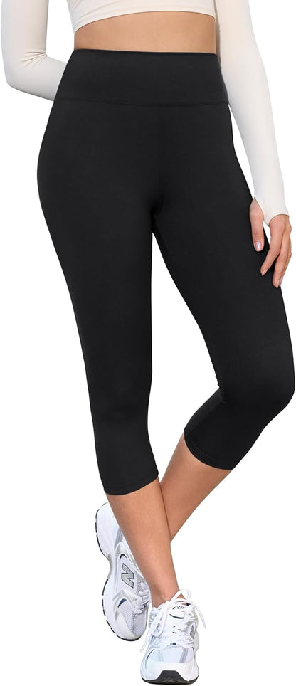 Creamlush 4 Pack Leggings for Women-High Waisted Ultra Soft Stretchy Yoga Lounge Pants