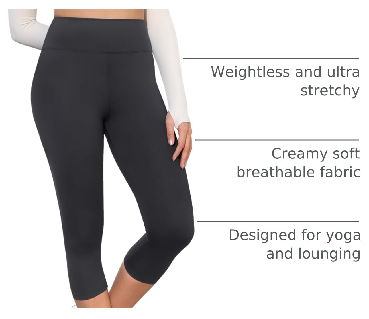 Creamlush 4 Pack Leggings for Women-High Waisted Ultra Soft Stretchy Yoga Lounge Pants