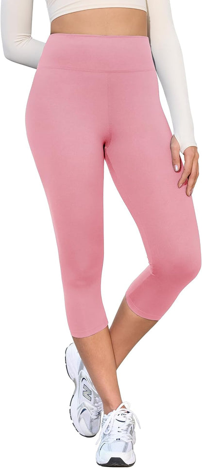 Creamlush 4 Pack Leggings for Women-High Waisted Ultra Soft Stretchy Yoga Lounge Pants