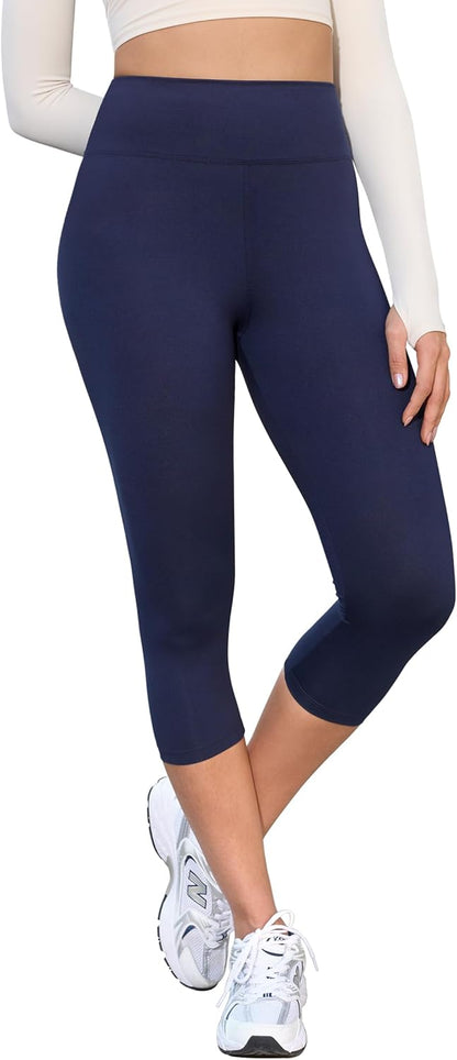 Creamlush 4 Pack Leggings for Women-High Waisted Ultra Soft Stretchy Yoga Lounge Pants