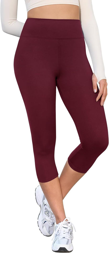 Creamlush 4 Pack Leggings for Women-High Waisted Ultra Soft Stretchy Yoga Lounge Pants