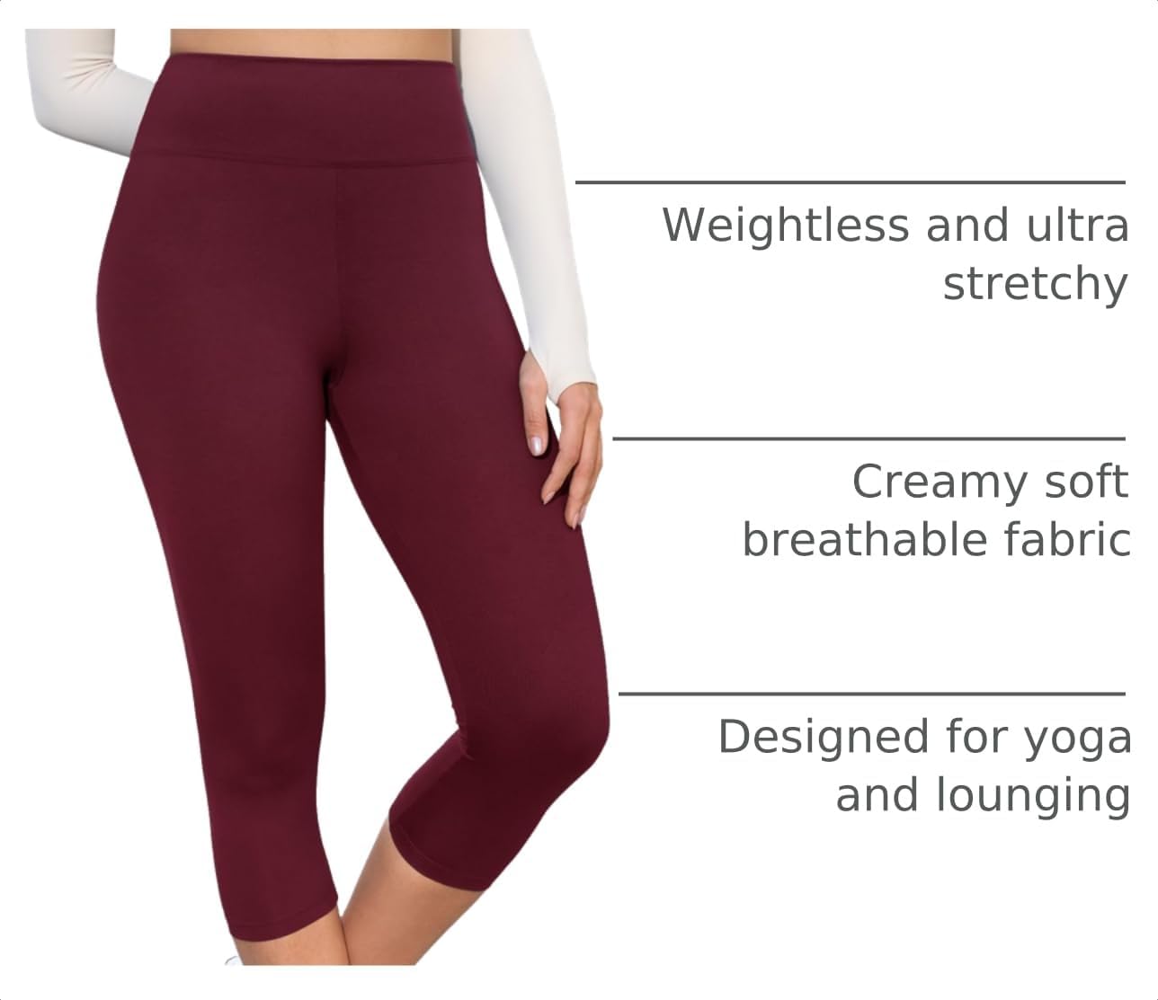 Creamlush 4 Pack Leggings for Women-High Waisted Ultra Soft Stretchy Yoga Lounge Pants