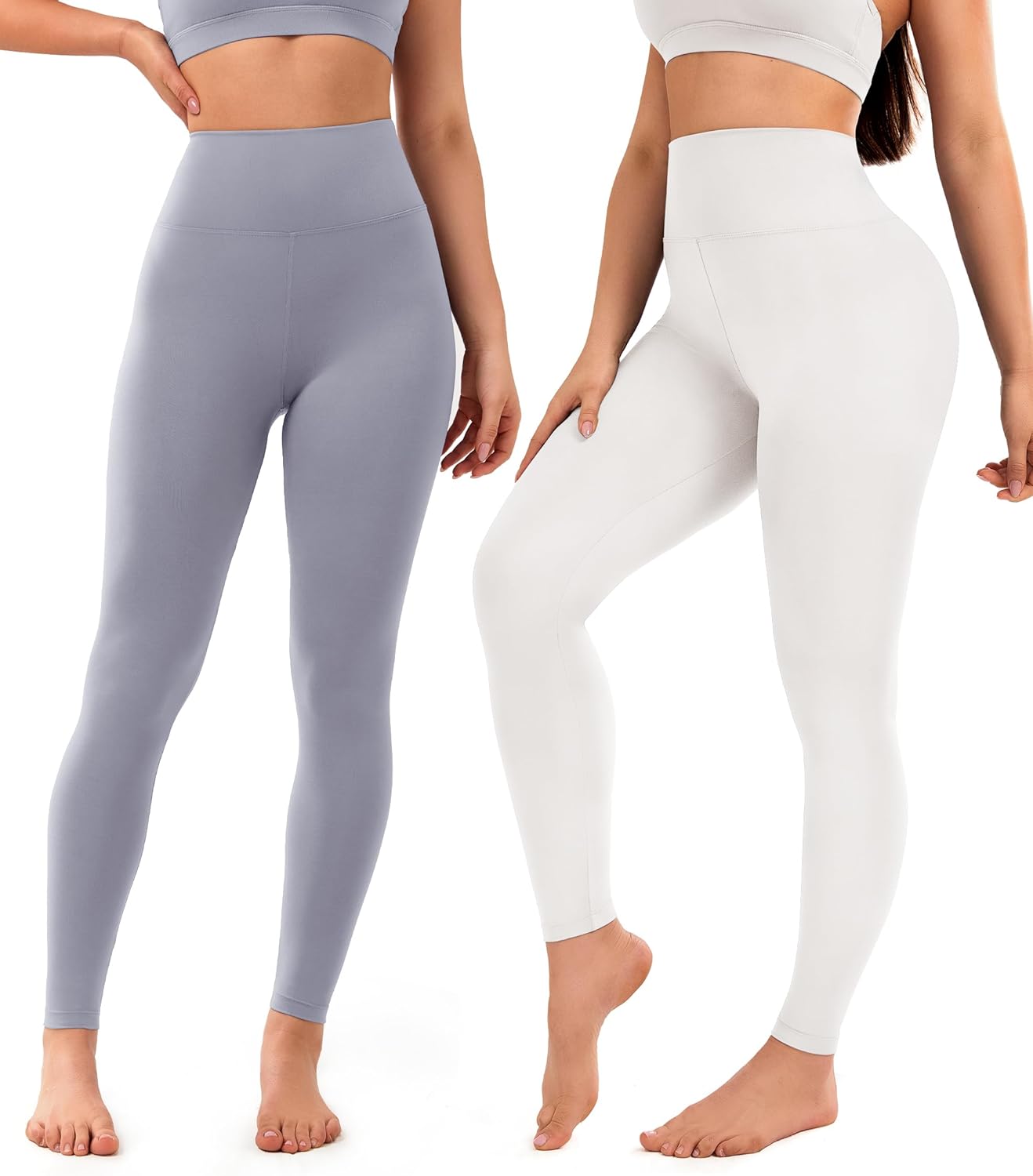 Creamlush 4 Pack Leggings for Women-High Waisted Ultra Soft Stretchy Yoga Lounge Pants