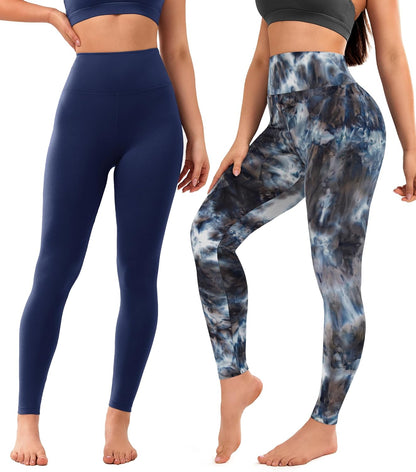 Creamlush 4 Pack Leggings for Women-High Waisted Ultra Soft Stretchy Yoga Lounge Pants