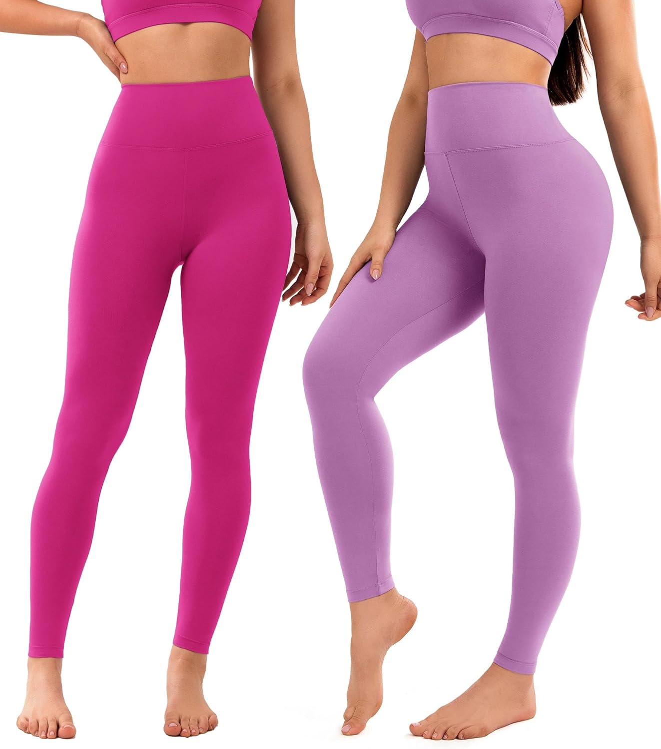 Creamlush 4 Pack Leggings for Women-High Waisted Ultra Soft Stretchy Yoga Lounge Pants