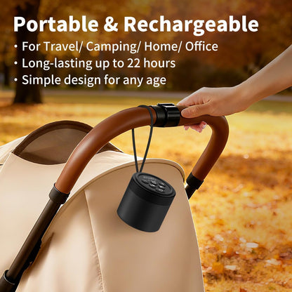 Sound Machine Mini White Noise Machine with 30 Soothing Sounds 4 Timers Memory Function for Newborn Baby Kids Adults Portable Rechargeable Sleep Brown Noise Machine for Travel Camping Home Office