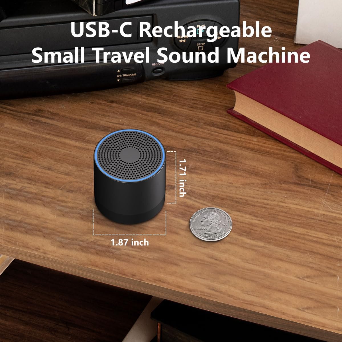 Sound Machine Mini White Noise Machine with 30 Soothing Sounds 4 Timers Memory Function for Newborn Baby Kids Adults Portable Rechargeable Sleep Brown Noise Machine for Travel Camping Home Office