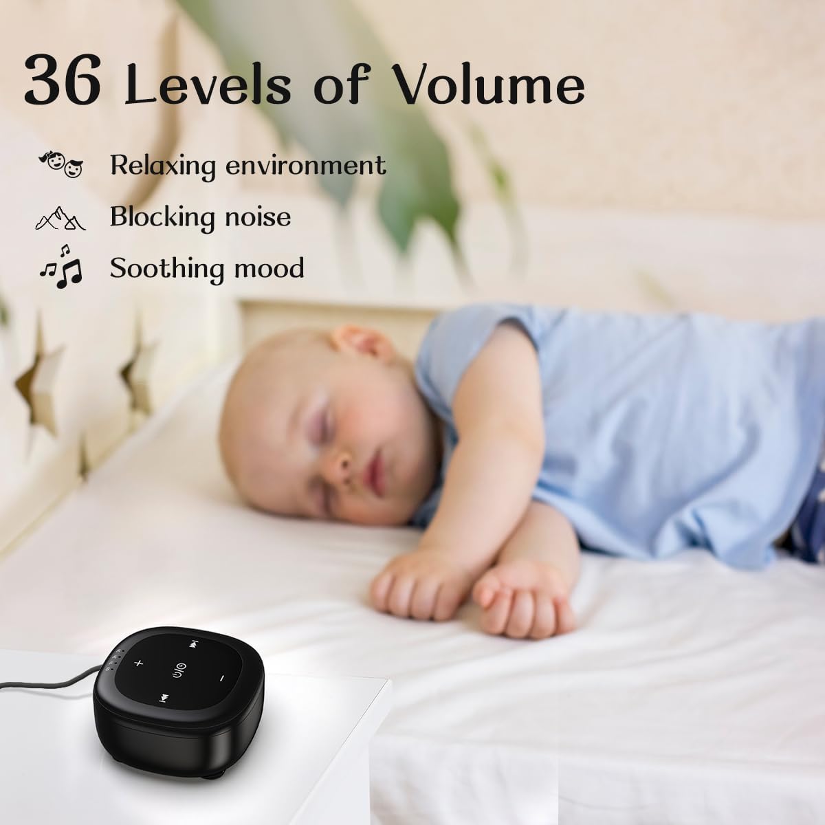 Sound Machine Mini White Noise Machine with 30 Soothing Sounds 4 Timers Memory Function for Newborn Baby Kids Adults Portable Rechargeable Sleep Brown Noise Machine for Travel Camping Home Office