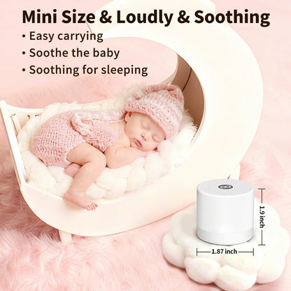 Sound Machine Mini White Noise Machine with 30 Soothing Sounds 4 Timers Memory Function for Newborn Baby Kids Adults Portable Rechargeable Sleep Brown Noise Machine for Travel Camping Home Office