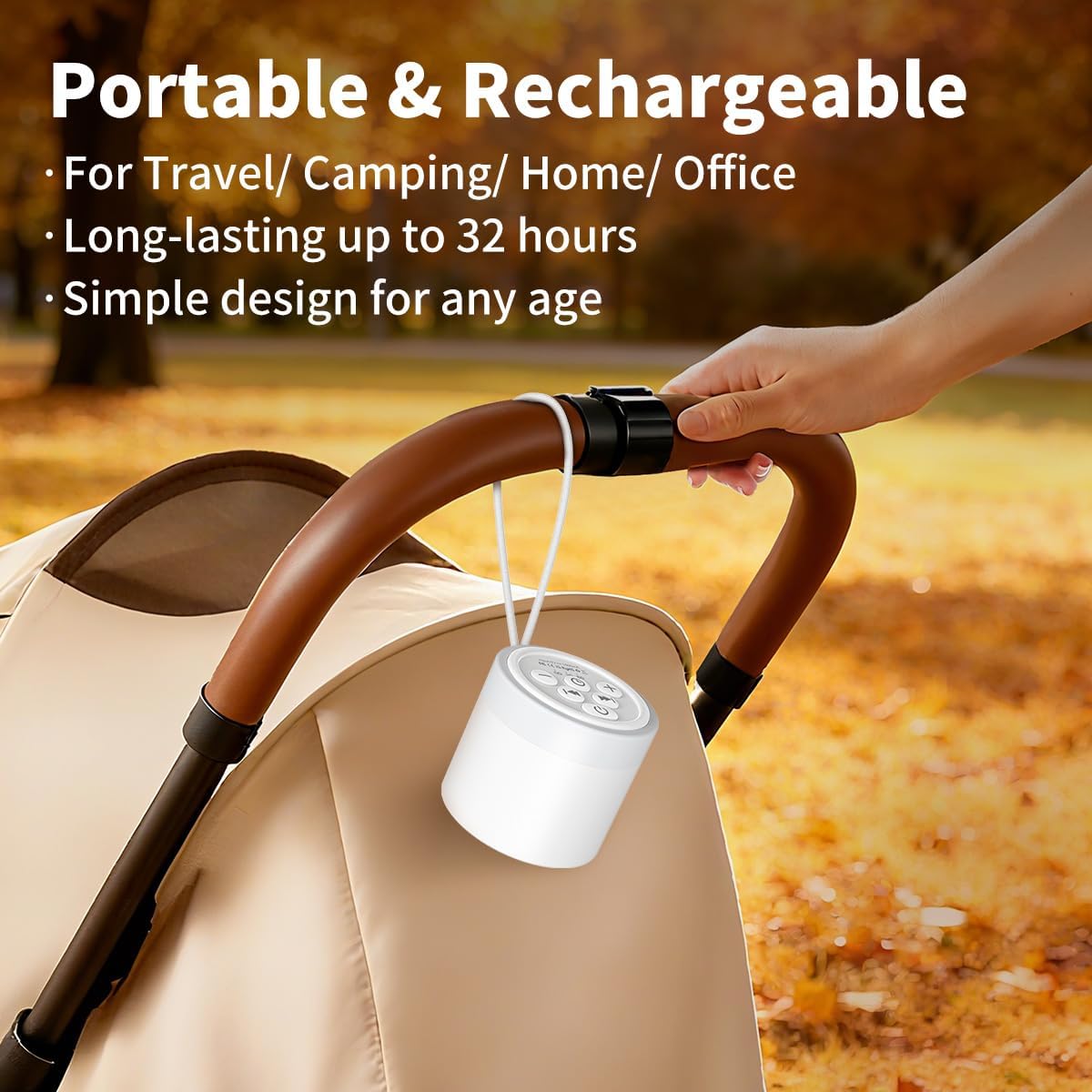 Sound Machine Mini White Noise Machine with 30 Soothing Sounds 4 Timers Memory Function for Newborn Baby Kids Adults Portable Rechargeable Sleep Brown Noise Machine for Travel Camping Home Office