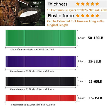Pull-Up Bands Resistance-Bands Exercise-Bands - Pull up Assistance Bands Workout Bands Resistance for Women Long Resistance Bands Resistance Loop Bands Perfect for Gym Home or Travel