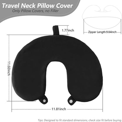 Travel Neck Pillow Cover, U Shaped Neck Pillow Case, Green