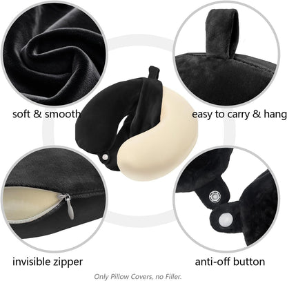 Travel Neck Pillow Cover, U Shaped Neck Pillow Case, Green