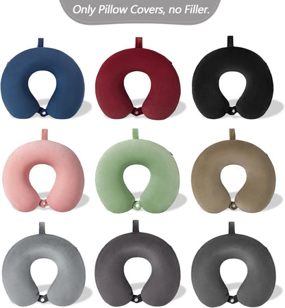 Travel Neck Pillow Cover, U Shaped Neck Pillow Case, Green