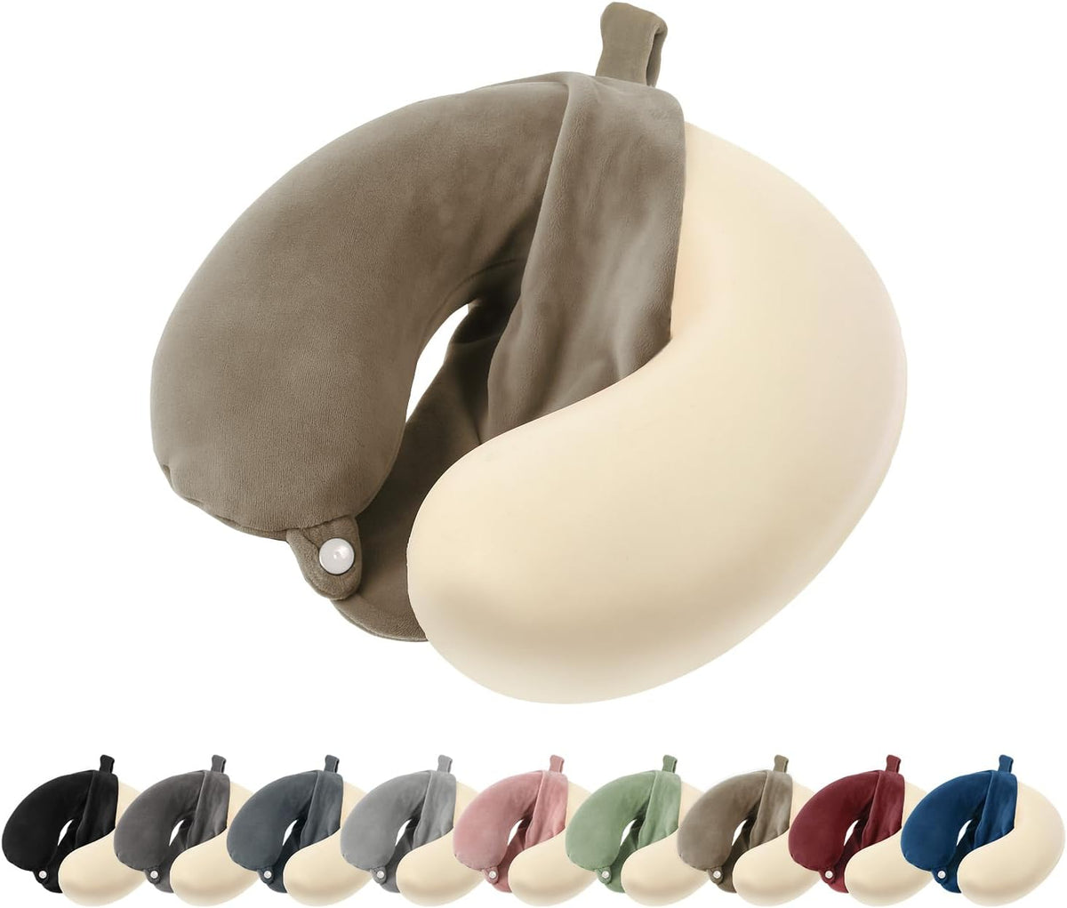 Travel Neck Pillow Cover, U Shaped Neck Pillow Case, Green