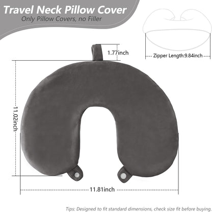Travel Neck Pillow Cover, U Shaped Neck Pillow Case, Green