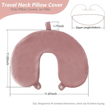 Travel Neck Pillow Cover, U Shaped Neck Pillow Case, Green