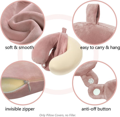 Travel Neck Pillow Cover, U Shaped Neck Pillow Case, Green