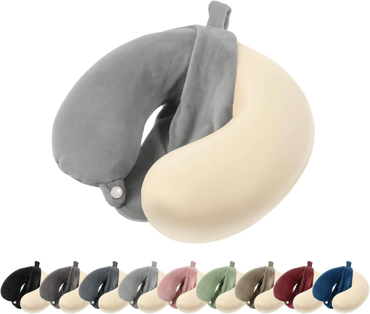 Travel Neck Pillow Cover, U Shaped Neck Pillow Case, Green