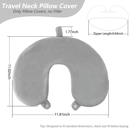 Travel Neck Pillow Cover, U Shaped Neck Pillow Case, Green