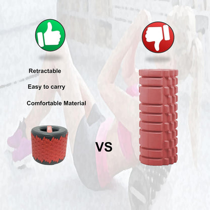 Collapsible Foam Roller for Exercise and Recovery (13 Inches), Easily Portable at 5.5 inches (Blue)