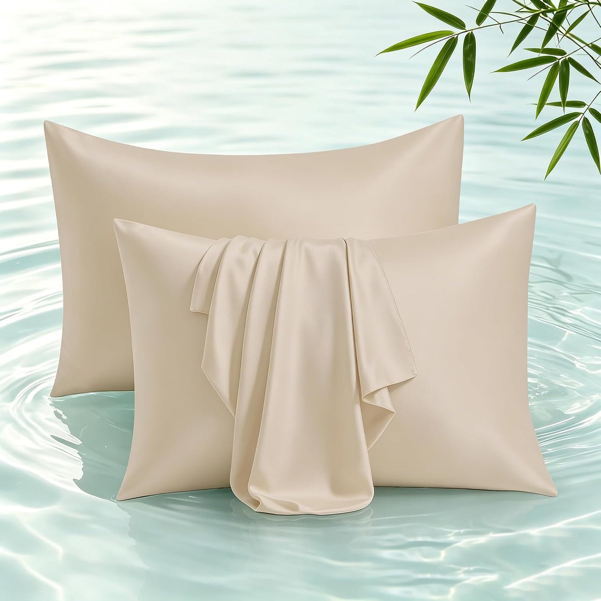 Bamboo Viscose Zipper Pillow Cases King Size Set of 2