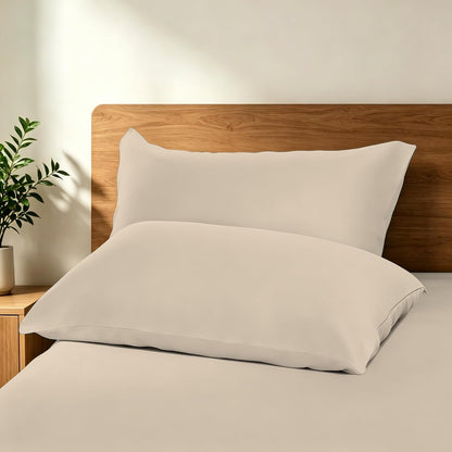 Bamboo Viscose Zipper Pillow Cases King Size Set of 2