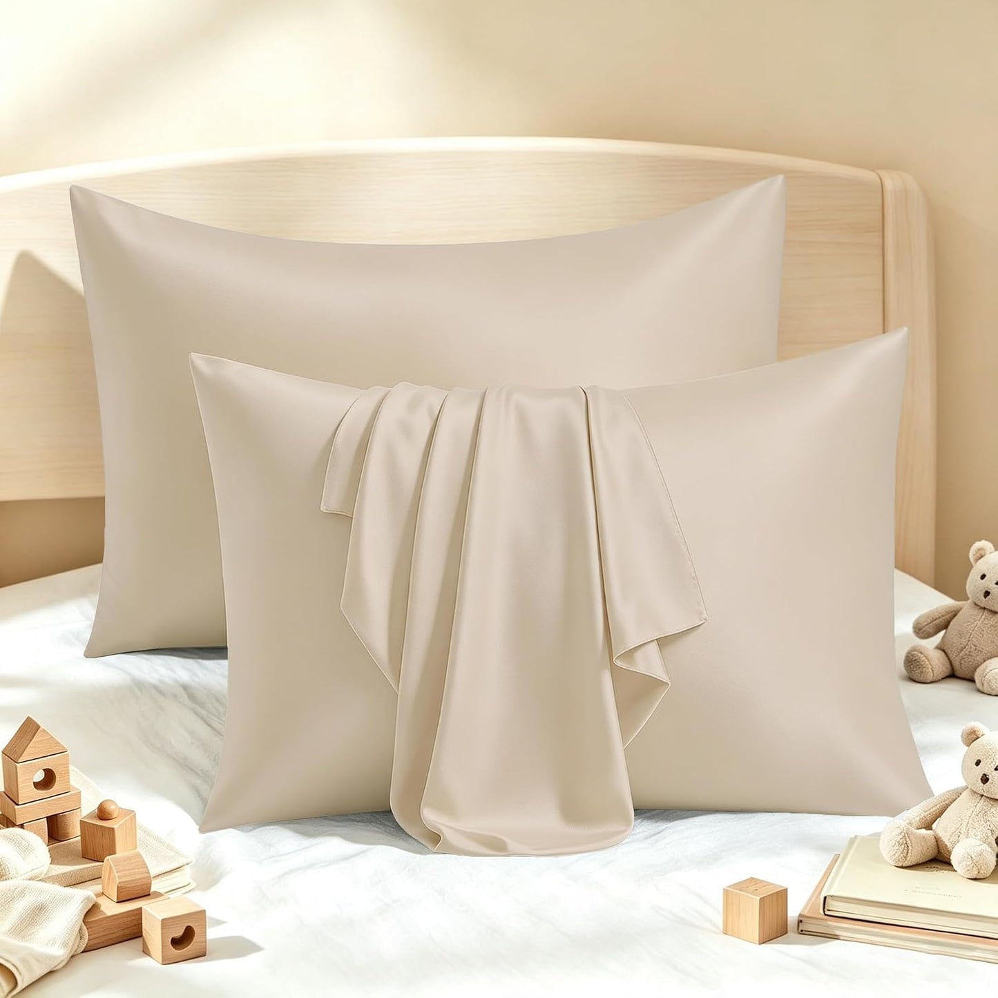 Bamboo Viscose Zipper Pillow Cases King Size Set of 2