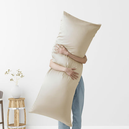 Bamboo Viscose Zipper Pillow Cases King Size Set of 2