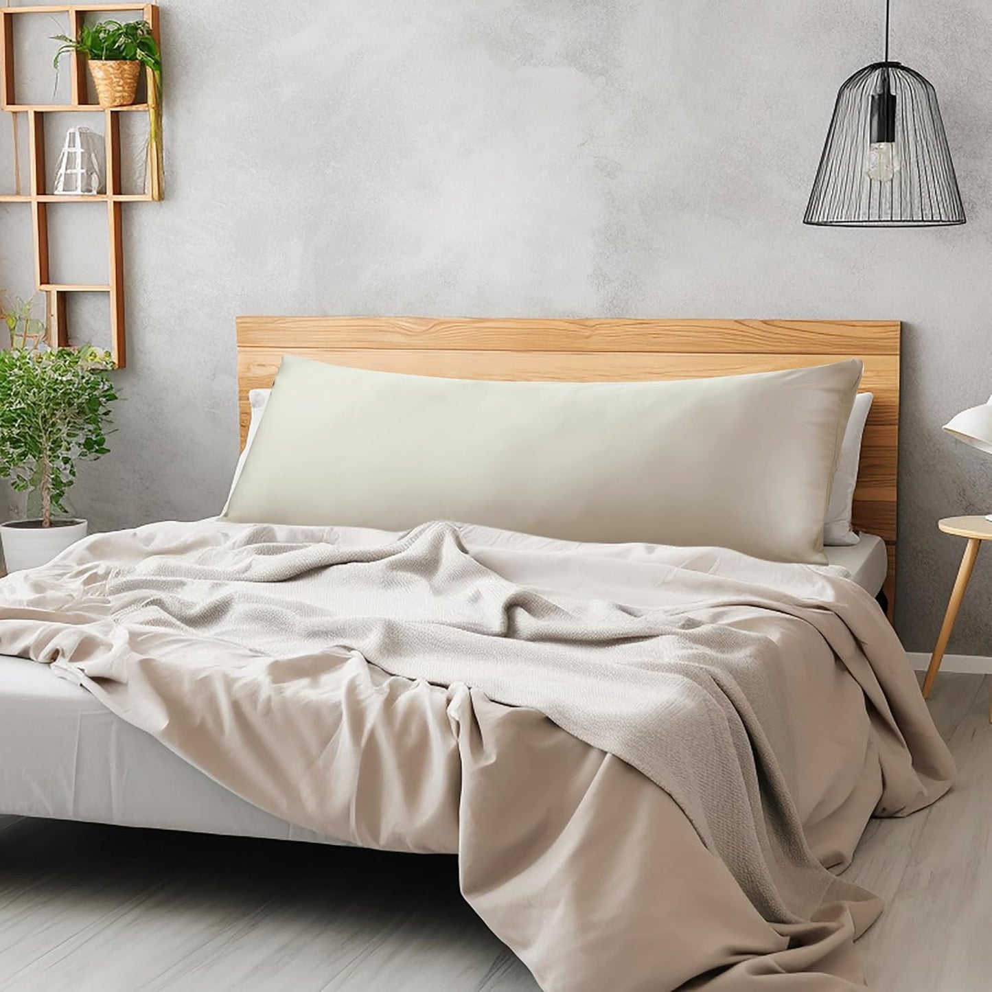 Bamboo Viscose Zipper Pillow Cases King Size Set of 2