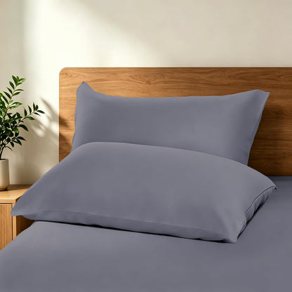 Bamboo Viscose Zipper Pillow Cases King Size Set of 2