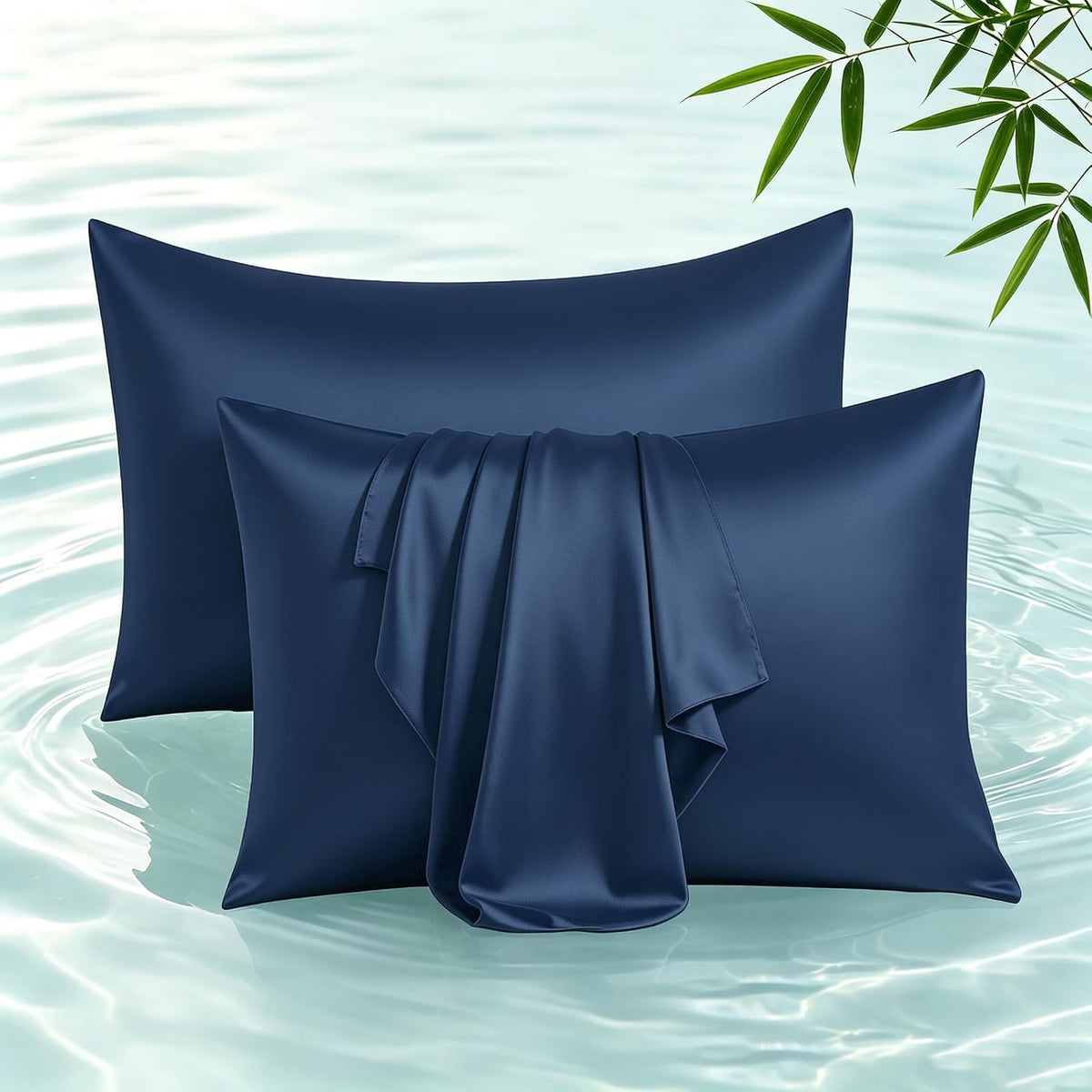 Bamboo Viscose Zipper Pillow Cases King Size Set of 2