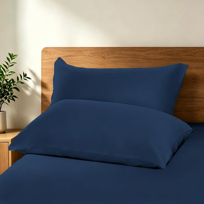Bamboo Viscose Zipper Pillow Cases King Size Set of 2