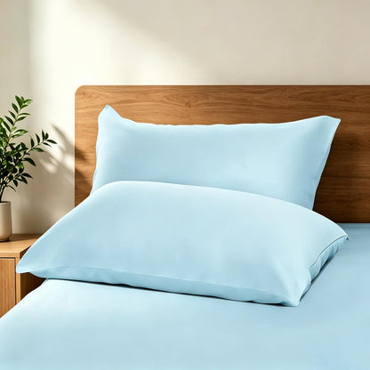 Bamboo Viscose Zipper Pillow Cases King Size Set of 2