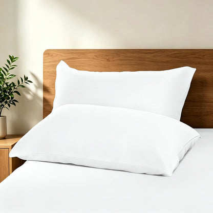 Bamboo Viscose Zipper Pillow Cases King Size Set of 2
