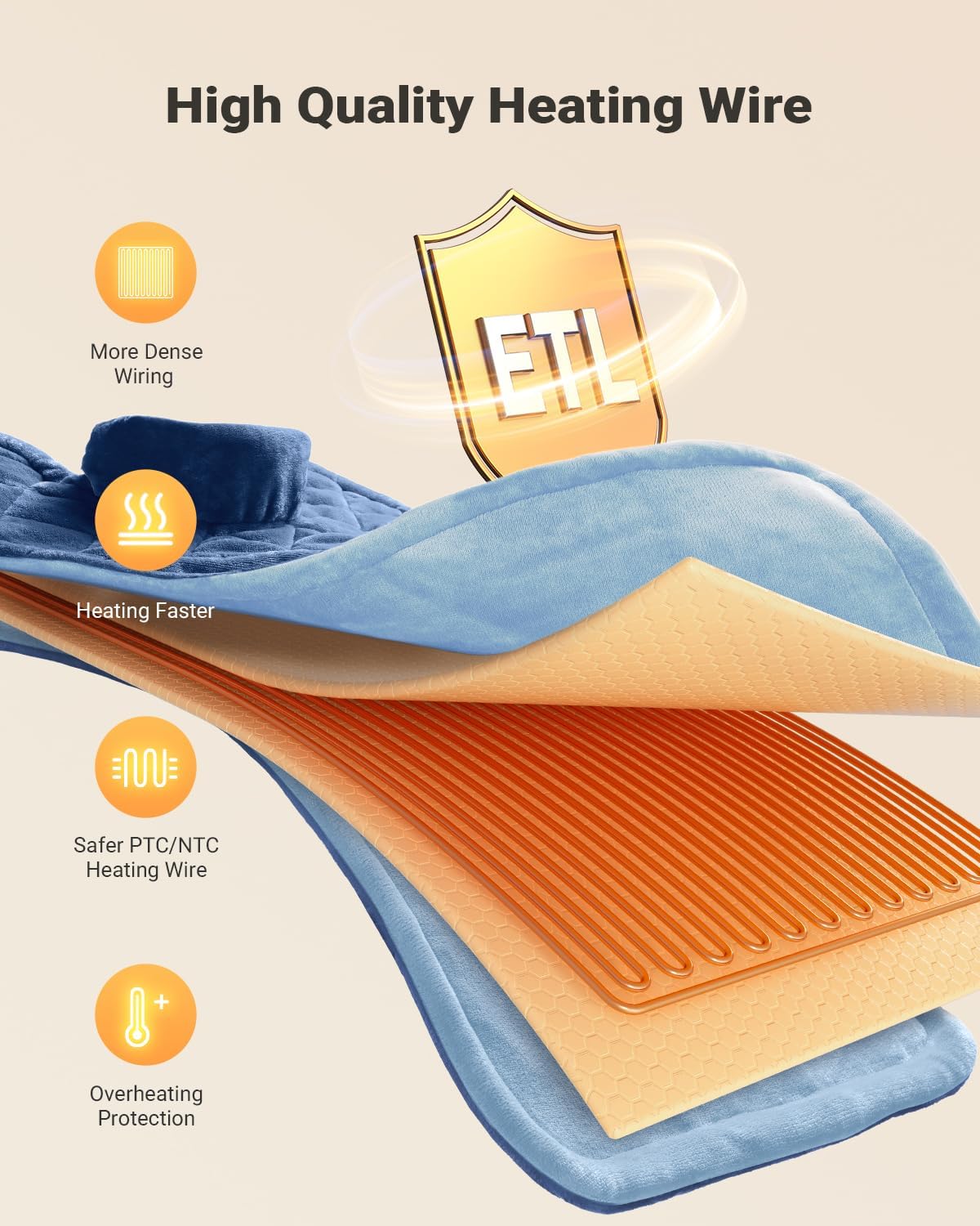 Weighted Heating Pad for Neck, Shoulders & Back