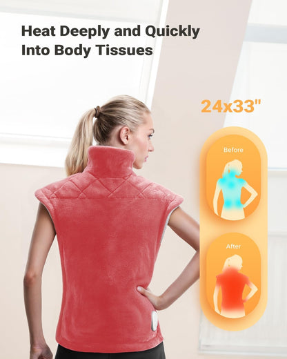 Weighted Heating Pad for Neck, Shoulders & Back