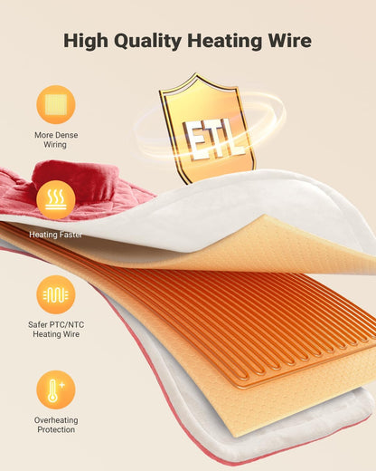 Weighted Heating Pad for Neck, Shoulders & Back