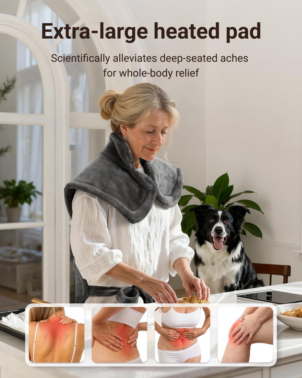 Weighted Heating Pad for Neck, Shoulders & Back