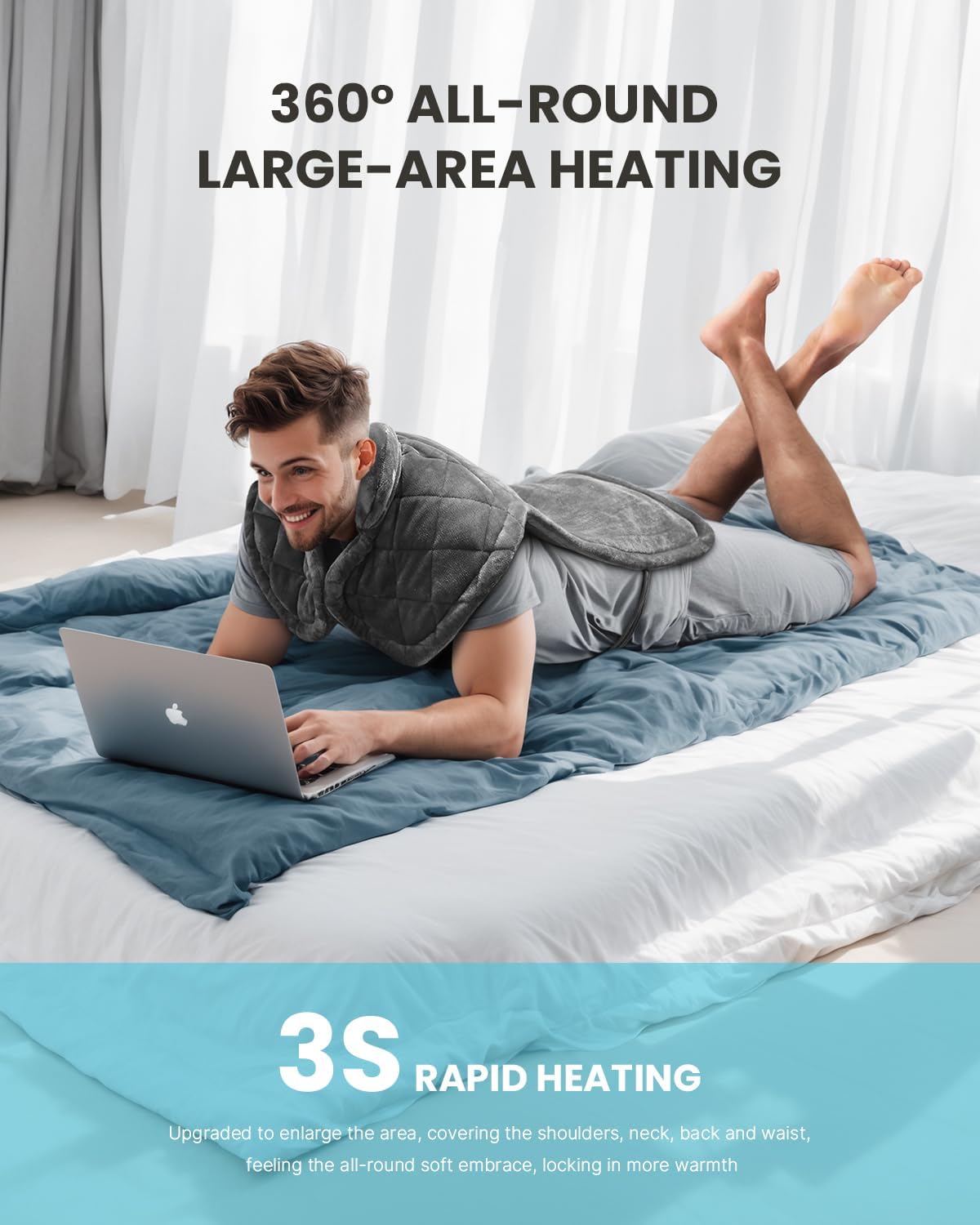 Weighted Heating Pad for Neck, Shoulders & Back