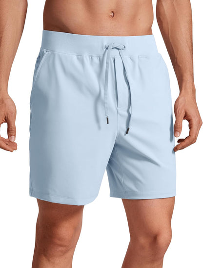 4-Way Stretch Workout Shorts 7" | Wrinkle-Free, Premium Soft, Casual, Pockets, for Men