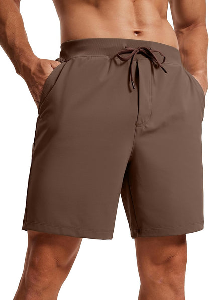 4-Way Stretch Workout Shorts 7" | Wrinkle-Free, Premium Soft, Casual, Pockets, for Men