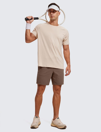 4-Way Stretch Workout Shorts 7" | Wrinkle-Free, Premium Soft, Casual, Pockets, for Men