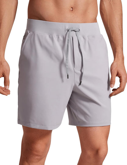 4-Way Stretch Workout Shorts 7" | Wrinkle-Free, Premium Soft, Casual, Pockets, for Men